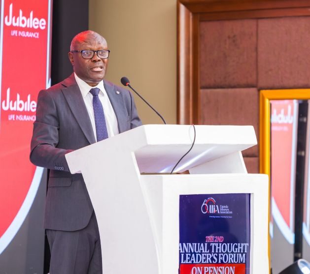 URBRA CEO Mr. Martin A. Nsubuga calls for inclusive retirement savings at the Annual Thought Leaders Forum on Pensions.